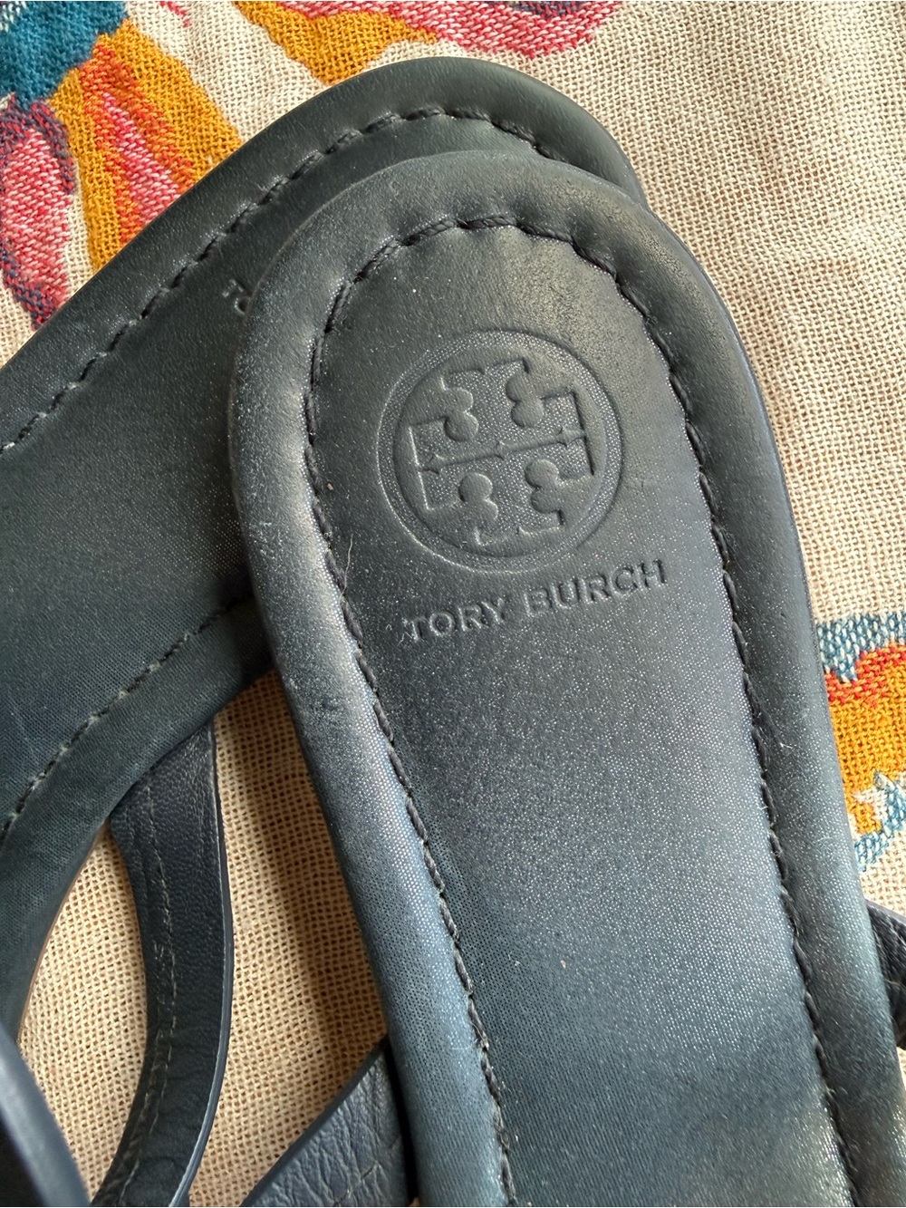 Tory Burch Miller Sandals in Metallic Blue - Picture 3 of 7